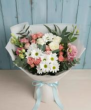 Букет цветов из:  Розы, Лизиантусы и Хризантемы #REPLACE_PRED# Кировский Астраханской области