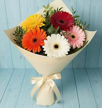 Букет цветов из:  Герберы #REPLACE_PRED# Кировский Астраханской области