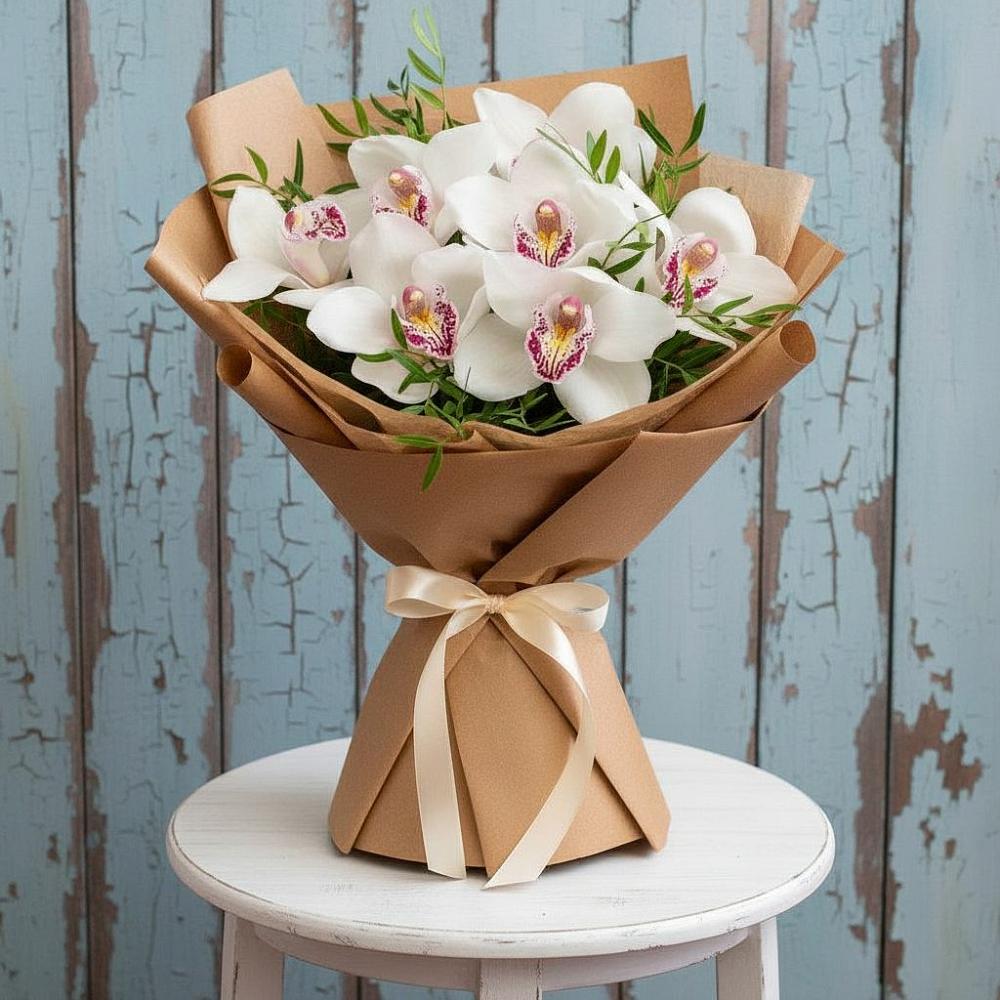 Букет цветов из: Орхидеи и Розы в Кировский Астраханской области