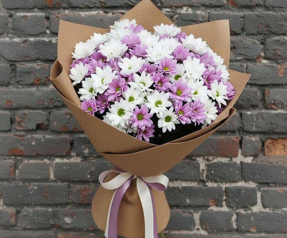 Букет цветов из: Хризантемы в Кировский Астраханской области