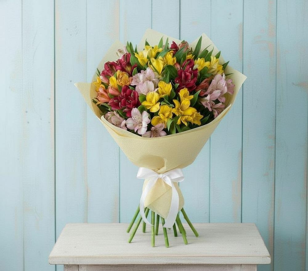 Букет цветов из: Альстромерии в Кировский Астраханской области
