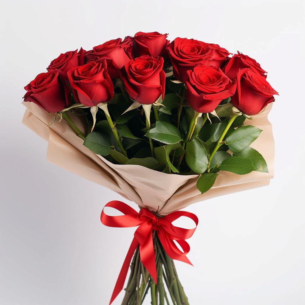 Букет 11 Красных роз Эдлесс Лав в Кировский Астраханской области