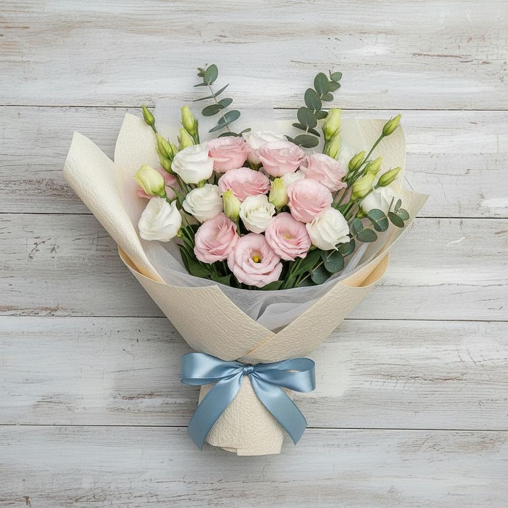 Букет цветов из: Лизиантусы в Кировский Астраханской области